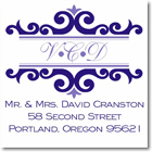 Name Doodles - Square Address Labels/Stickers (Richmond Iris)